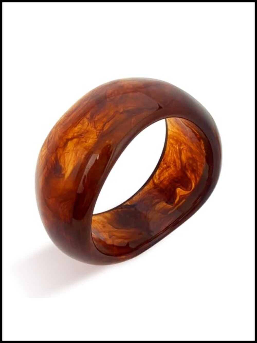 Acrylic Resin Chunky Oval Bangle Bracelets for Women - Set of 1-3, Fashion
